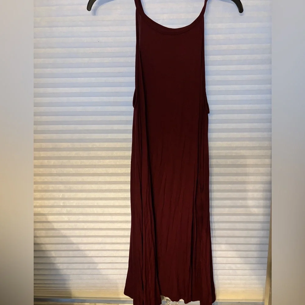 Old Navy Sleeveless Halter Swing Dress - Wine Stain- size small